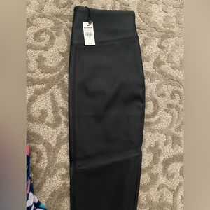 express leather skirt with slit